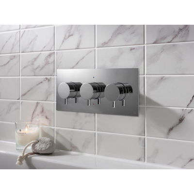 Crosswater MPRO Inbouwbadkraan - thermostatisch - 27.5X12cm horizontaal - met omstel - hoogglans chroom