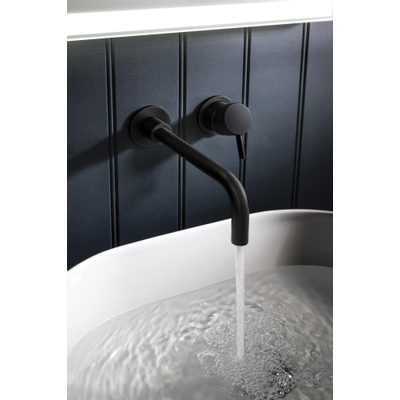 Crosswater MPRO Inbouw Wastafelkraan - inclusief inbouwdeel - 14cm en 22cm uitloop - mat zwart