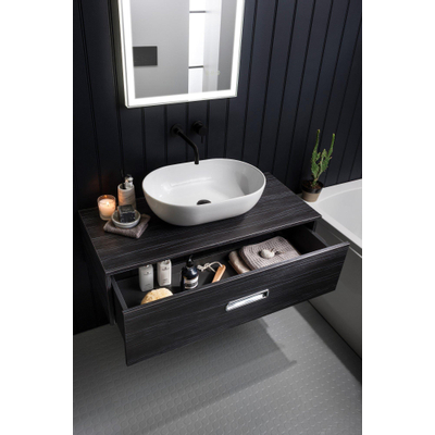 Crosswater MPRO mitigeur de lavabo encastré avec partie encastrée et bec de 14 cm et 22 cm noir mat