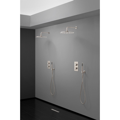 Crosswater MPRO Douche pluie encastrable - 30cm douche principale - bras mural - douchette à main - inox brossé