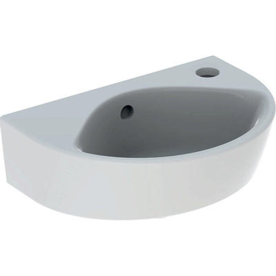 Geberit Renova lave-mains compact avec trou pour robinet à droite avec trop-plein 36x25x14.8cm blanc