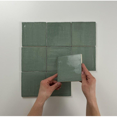 ÉCHANTILLON Par Goof Carreau mural Ancien Hollandais blanc jade Vintage Brillant Jade