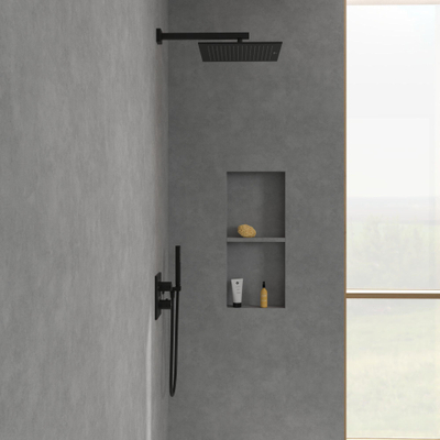 Villeroy & Boch Universal Showers regendouche - 35x35cm hoekig - mat zwart