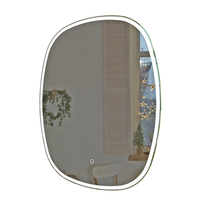 Arcqua Loft spiegel – ovaal – 65x80 cm – directe LED – spiegelverwarming – Naturel