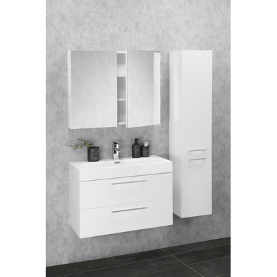 Differnz somero armoire de toilette fsc 60 cm blanc brillant
