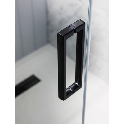 Crosswater MPRO porte de douche coulissante - 150x195cm - softclose - anti-calcaire - noir mat - DESTOCKAGE