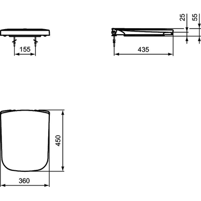 Ideal Standard Mia closetzitting met softclose deksel wit