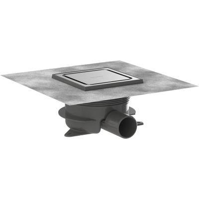 Hansgrohe RainDrain Spot Plus - 15x15cm - hoogte verstelbaar frame - brushed stainless steel