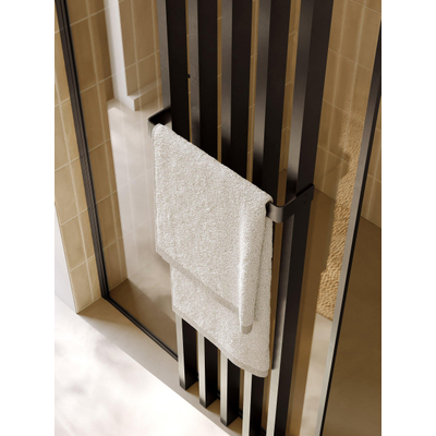 Riho Define Deco Screen - met handdoekrek - Gunmetal mat