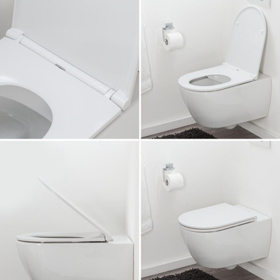 Tiger Elvas Toiletbril met deksel Duroplast Wit