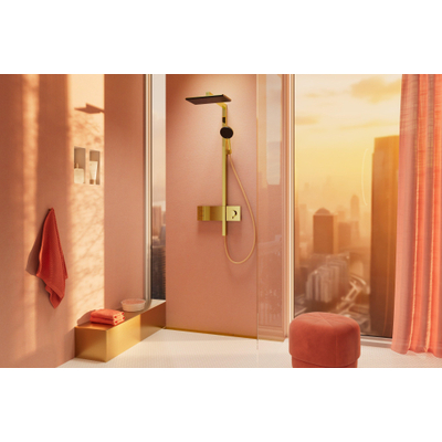 Hansgrohe Raindance alive Showerpipe - 210/340 2jet - ecosmart - thermostatische pol.gold - thermostaat - gepolijst goud (goud)