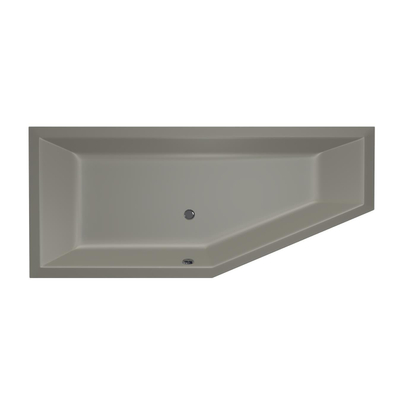 Xenz Society Baignoire d'angle - 180x80x48 - bonde au milieu - Gauche - Compact - acrylique - ciment
