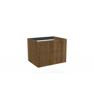 Arcqua Ridge Meuble sous lavabo - 60x45.5x45cm - 1 tiroir - push to open - MDF plaqué - chêne café