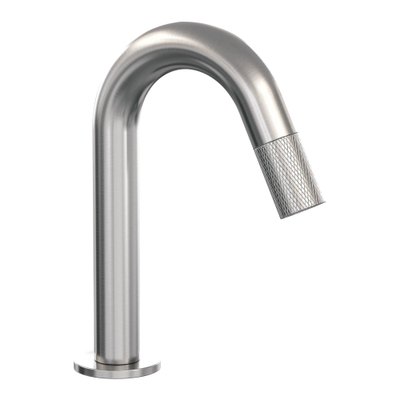 BRAUER Brushed Carving Robinet de fontaine - montage en surface - bec 12,1 cm - inox brossé