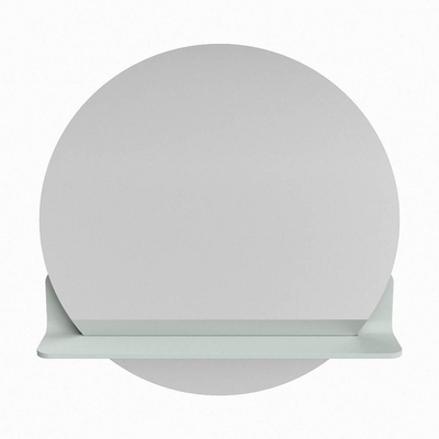Mondiaz SPOT miroir – Ø 60 cm – avec tablette – Greey (vert clair/gris)