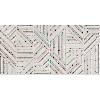 Prissmacer Cerámica Gobi Carrelage Terrazzo - 60x120cm - rectifié - Blanc mat