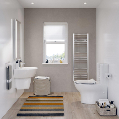 Crosswater Kai WC sur pied - avec coude d'écoulement - 35.5x64x40cm - avec lunette wc et réservoir - céramique - blanc