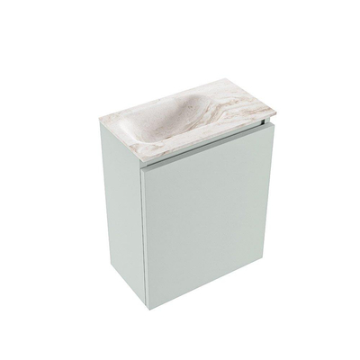 MONDIAZ TURE-DLUX 40cm toiletmeubel Greey. EDEN wastafel Frappe positie links. Zonder kraangat.