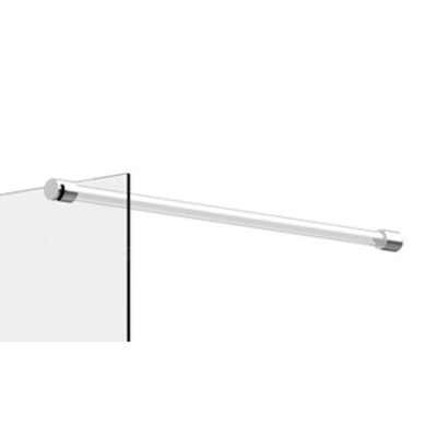 Plieger Panorama paroi de douche 6mm 88/90x200cm fixation et barre de maintien 100cm réglable chrome