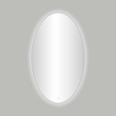 Best Design Divo miroir ovale 60x80cm incluant éclairage LED avec interrupteur à écran tactile