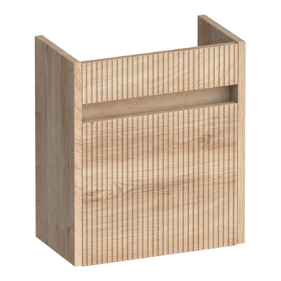 BRAUER Adore Wavy fonteinonderkast - 40x45x22cm - met 1 deur greeploos rechtsdraaiend Forest Wheat