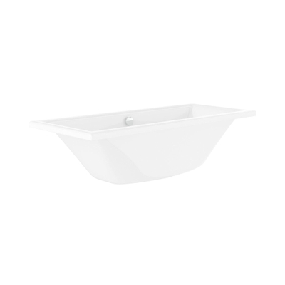 Plieger Corfu baignoire duo 180x80cm acrylique 48cm extra profonde avec pieds blanc inclus évacuation de baignoire et combinaison trop-plein avec bonde et câble 85cm chrome