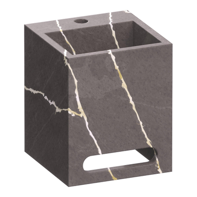 BRAUER Nova Lavabo WC - 25x25x30cm - suspendu - fixation invisible - 1 trou de robinet - aspect marbre - Copper Brown