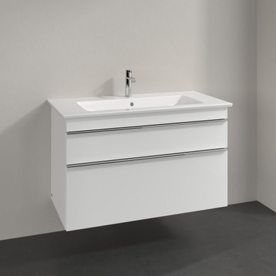 Villeroy & Boch venticello wastafelonderkast - 95.3x59cm 2x lade - glans wit