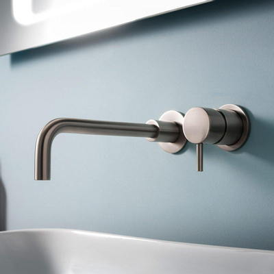 Crosswater MPRO Inbouw Wastafelkraan - inclusief inbouwdeel - 14cm en 22cm uitloop - RVS