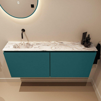 MONDIAZ TURE-DLUX 120cm toiletmeubel Smag. EDEN wastafel Glace positie links. Zonder kraangat.