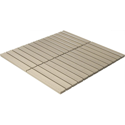 The Mosaic Factory Sevilla carreau mosaïque - 29,6x29,9cm - carreau mural - Rectangle - kitkat finger - Porcelaine - mat Vanilla (crème)