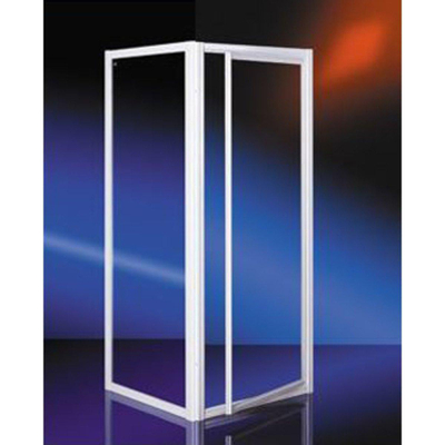 Plieger Class cabine de douche carrée avec porte battante verre 3mm 90x90cm aluminium
