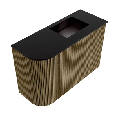 Mondiaz JOYA 61.6cm toiletmeubel - ronding links kleur Dusk - Wastafel FAYE positie Rechts 1 kraangat kleur Urban.