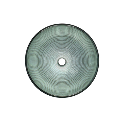 Saniclass Uva Vasque à poser 42x14.5cm rond verre poli vert gris