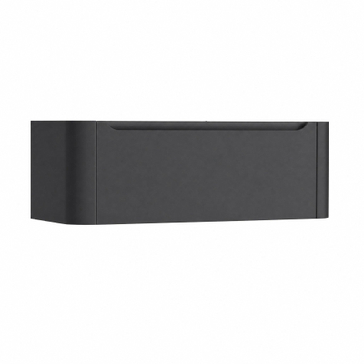 H&R badmeubelen Juice Meuble sous vasque - 120x45x40cm - angles arrondis - 1 tiroir - poignée intégrée - anthracite mat
