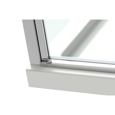 Van Rijn Products ST02 Saloondeur 1370-1410 x 2000 incl glasbehandeling en muurprofiel chroom