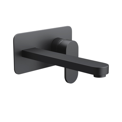 Robinet lavabo encastrable Royal plaza Olger - 22cm bec - noir mat