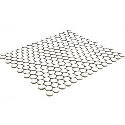 La Mosaic Factory Venice carreau mosaïque - 31,5x29,4cm - carrelage mural et de sol - Rond - Porcelaine Blanc Mat