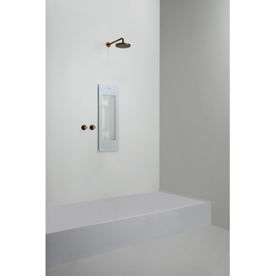 Sunshower Round Small One infrarouge en saillie incl. kit d'installation d'angle 95x33x25cm White