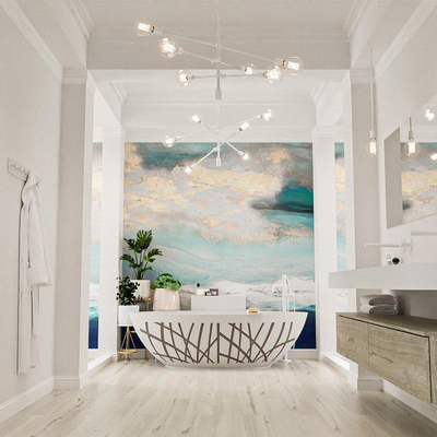 MONDIAZ HOLM DESIGN Baignoire autoportante - 180x85cm - Smoke / Talc