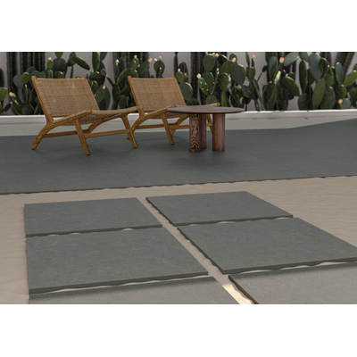 Terravito Ostino carrelage sol et mur - 90x90cm - 20mm - rectifié - (anthracite)