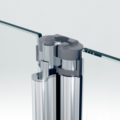 Marenza Fold Porte pliante - 80x190cm - verre de sécurité 6mm - profilé alu - anti-calcaire - chrome