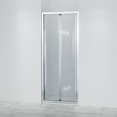 Marenza Fold Porte pliante - 80x190cm - verre de sécurité 6mm - profilé alu - anti-calcaire - chrome
