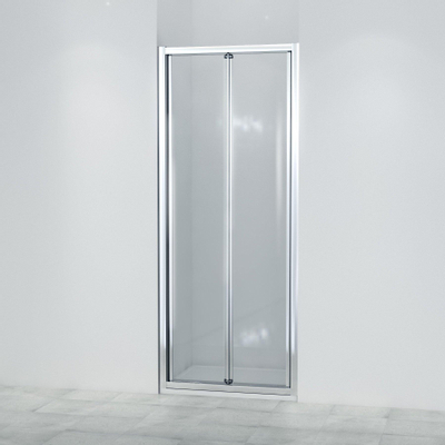 Saniclass ID05 Porte pliante 80x190cm profil aluminium et verre de sécurité 5mm anti-calcaire chrome