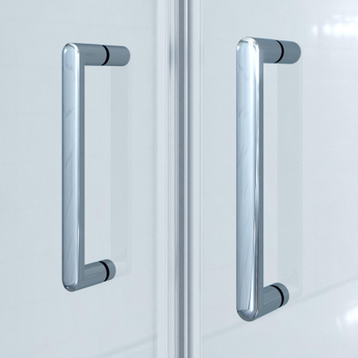 Marenza Neptune Porte battante - 90x200cm - verre de sécurité 6mm - anti-calcaire - chrome