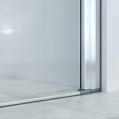 Marenza Neptune Porte battante - 120x200cm - verre de sécurité 6mm - anti-calcaire - chrome