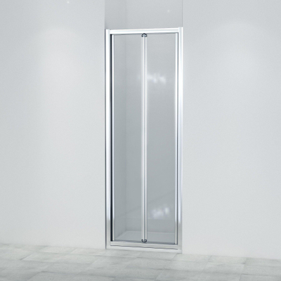Marenza Fold Porte pliante - 70x190cm - verre de sécurité 6mm - profilé alu - anti-calcaire - chrome