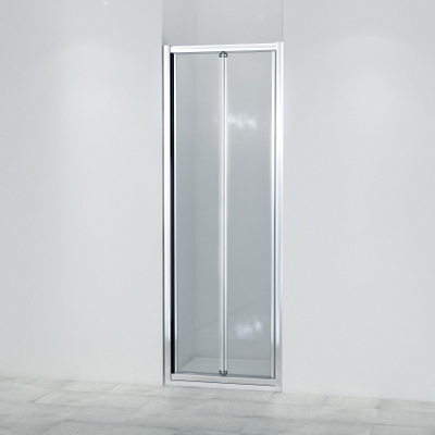 Saniclass ID05 Porte pliante 90x190cm profil aluminium et verre de sécurité 5mm anti-calcaire chrome