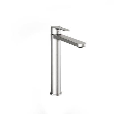 GO by Van Marcke Nero wastafelkraan - opbouw - hoog - 1-gats - zonder waste - geborsteld rvs