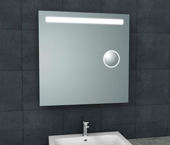 Wiesbaden Tigris miroir avec éclairage à led + miroir à raser 800x800
